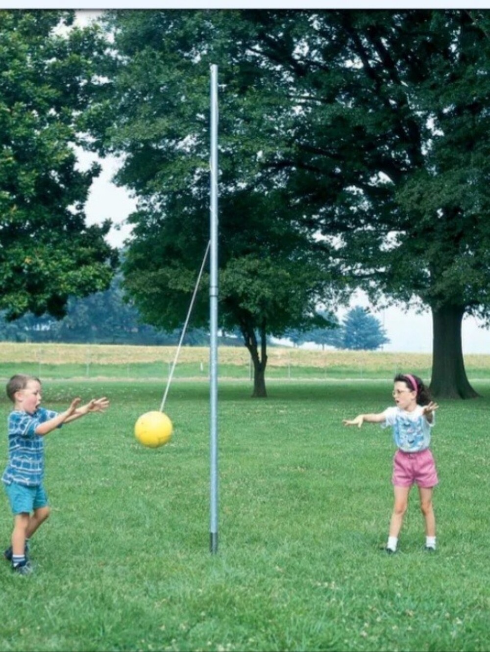 Tetherball Game Set - Black Poles with Blue Pump No Ball